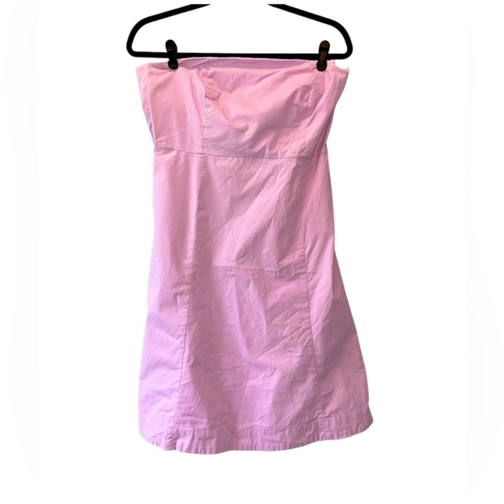 GAP Strapless Pink A-Line Dress | Size 14 | Stretch Cotton Sundress